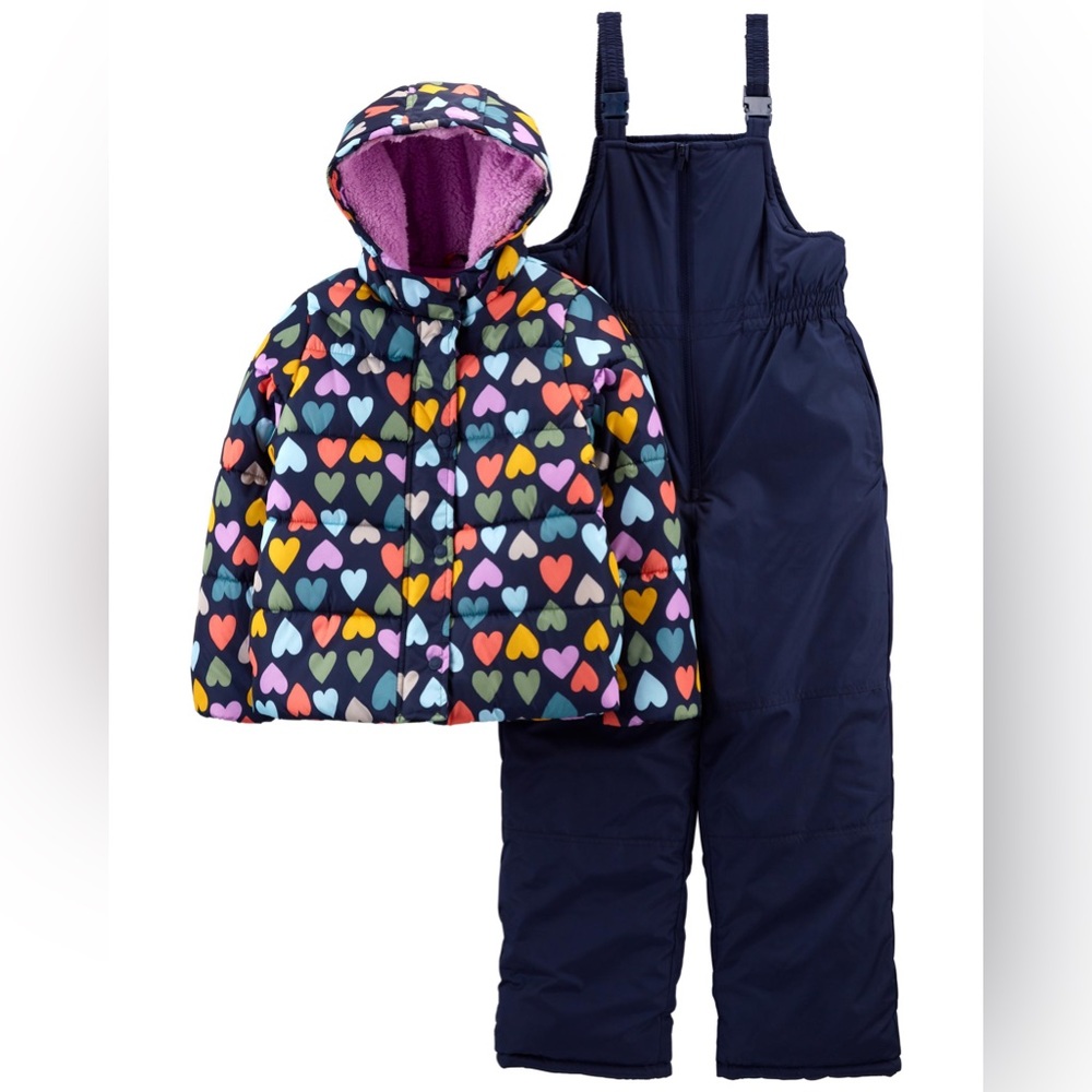 Kid 2-Piece Heavyweight Water Resistant Snowsuit Multi 3T